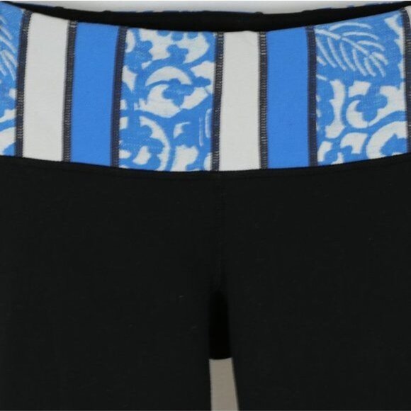 Lululemon Wunder Under Women's Size 2 Black Blue Reversible Capri Leggings - Picture 2 of 6